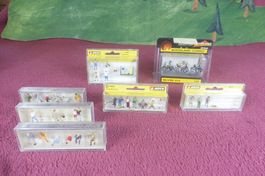3x Preiser 3x Noch 1x Woodland Harley Moto Figuren Modellbau