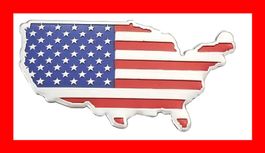 U.S.A. USA Aluminium Badge Emblem Logo Abzeichen Auto Patch