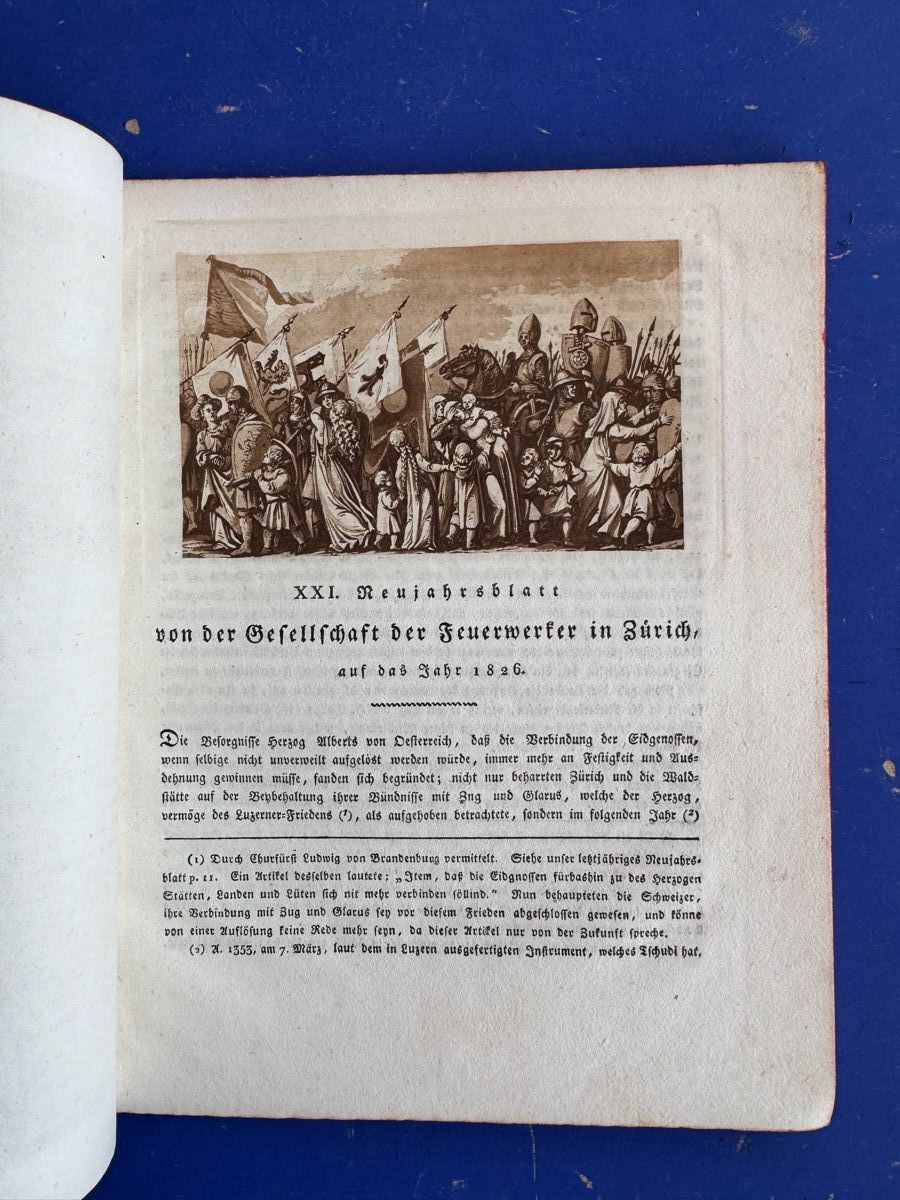 Libri: Neujahrsblatt Feuerwerker Gesellschaft 1826. Plan von Baden – Usato da Adliswil venduto da buch_und_kunst 2