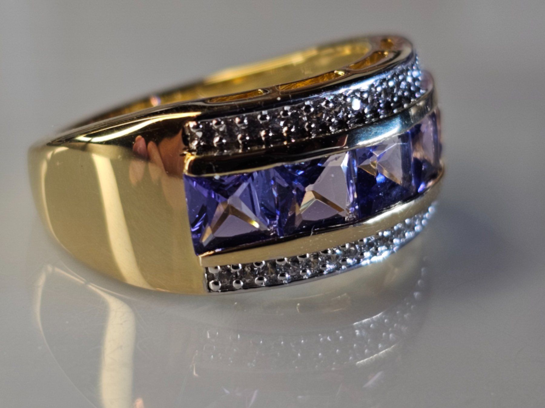 Ringe: Tansanit  925 Silber Gold Edelstein Silberring Ring vg blau – Neu (gemäss Beschreibung) aus Riedt b. Erlen von Gottestraene 3