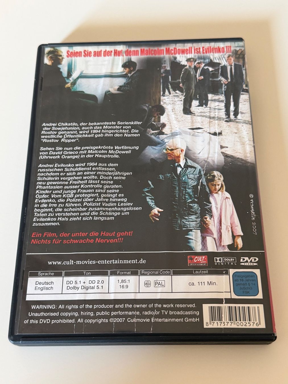Tutti i DVDs: DVD Evilenko Uncut Version Malcolm McDowell – Usato da Altstätten SG venduto da sheamus 1
