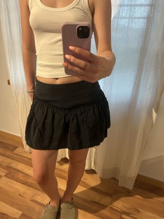 cute zara skirt black with zipper 