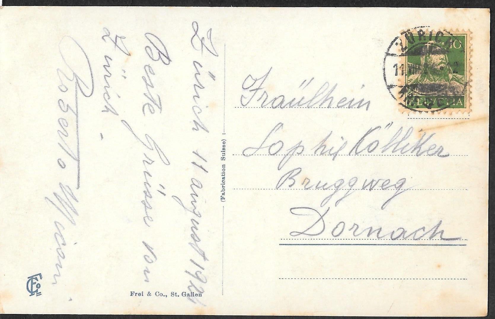 Cartoline postali: Wipkingen Blick auf Zürich – Usato da Olten venduto da clotaldi 1
