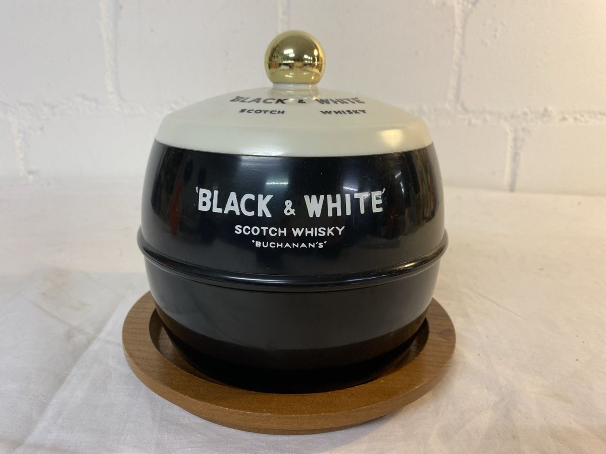 Altro: Black & White Whisky Eis Behälter Vintage Deko – Usato da sursee venduto da trilli-tralli 5