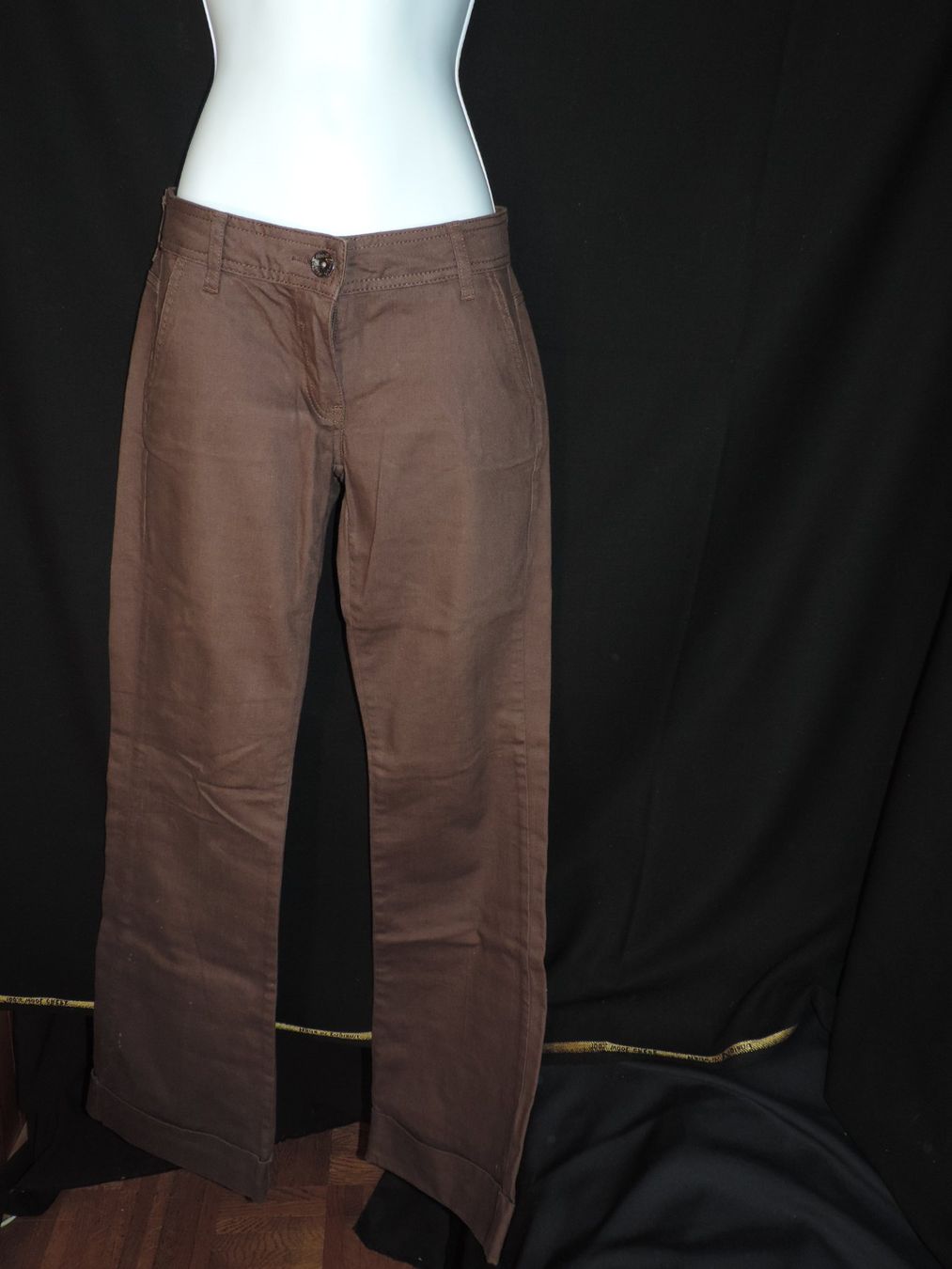 Pantaloni: pantalon patte d'éph brun – Usato da Genève venduto da Axelle333