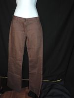 pantalon patte d'éph brun