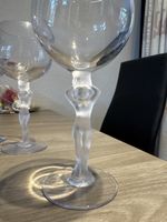 9 verres en cristal de Bayel, modèle Bacchante (Vénus)