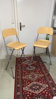 2 Barhocker, klappbar, Holz, Metall Gestell, guter Zustand