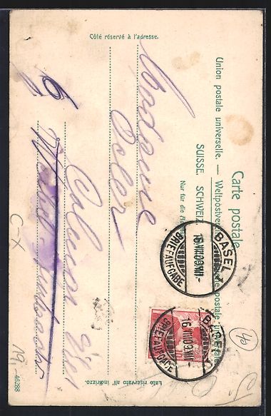 Cartoline postali: AK Basel, Blick in die Gerbergasse, 1909 – Usato da Berlin venduto da bartko-reher 1
