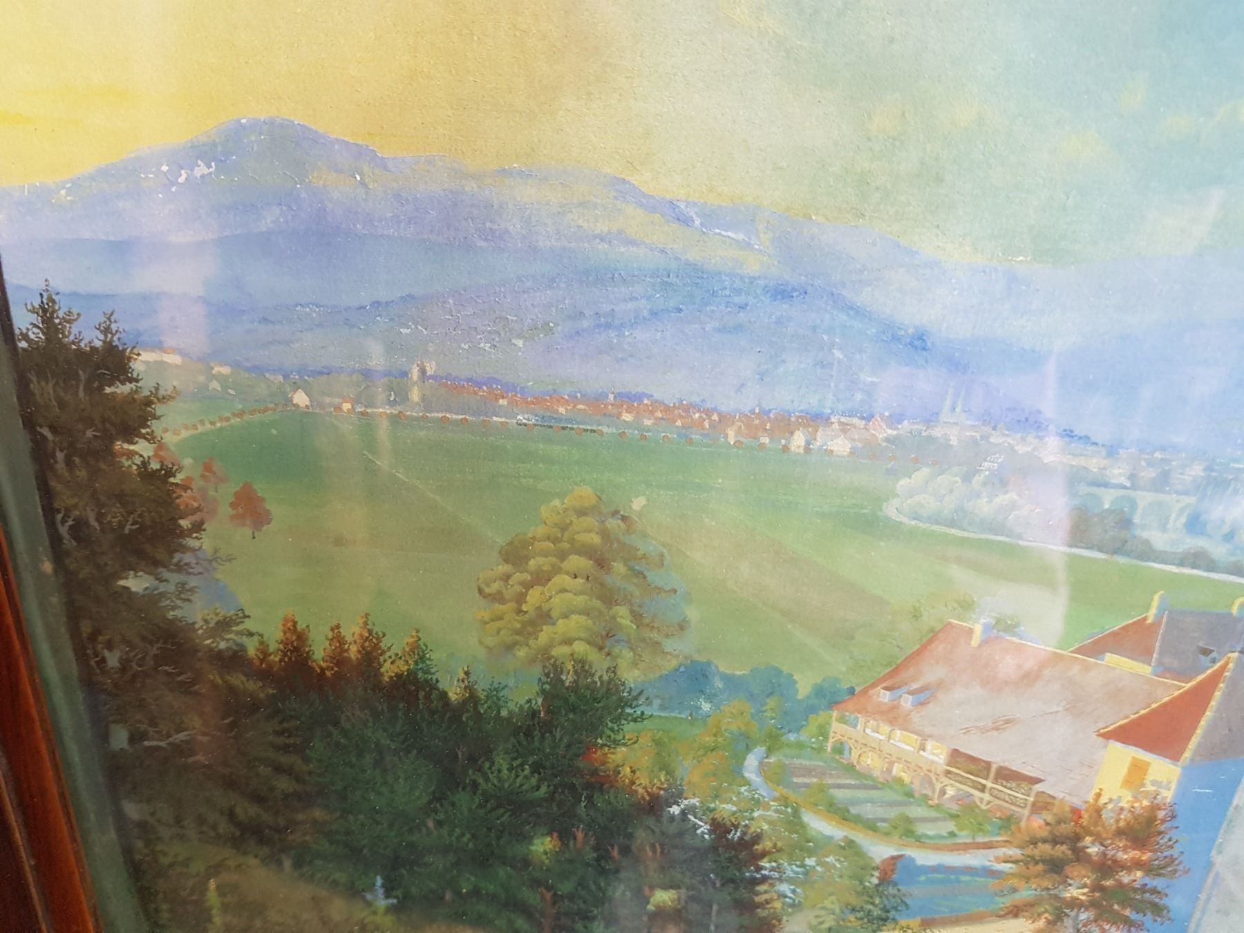 Dipinti: belle gouache paysage 19 ème s. – Usato da Lausanne venduto da leneko 3