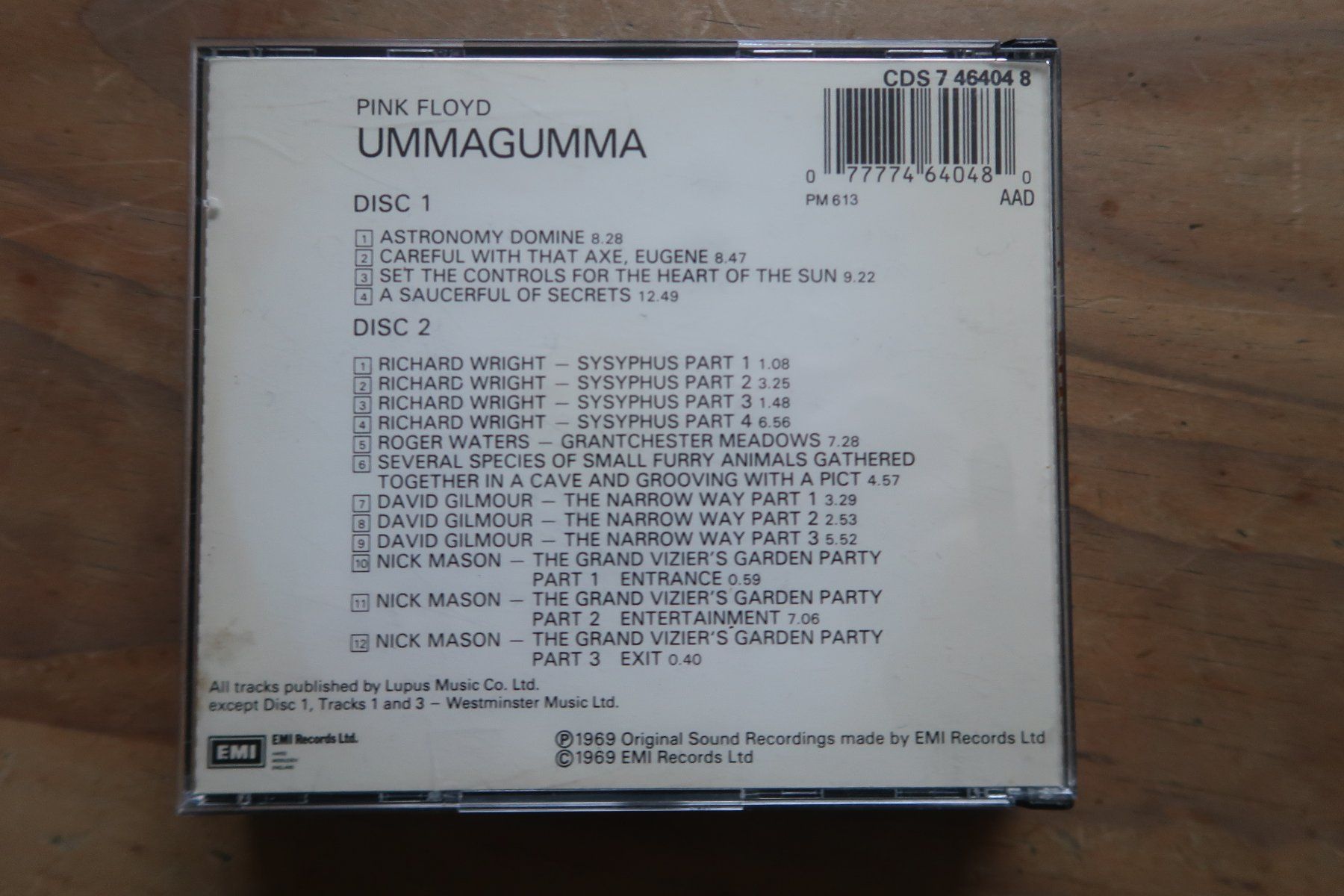 CD: PINK FLOYD - UMMAGUMMA - 2x CD – Usato da Basel venduto da Patiscat 1