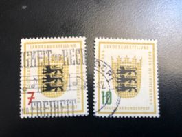 2  timbres 1955 Allemagne RFA selon phot