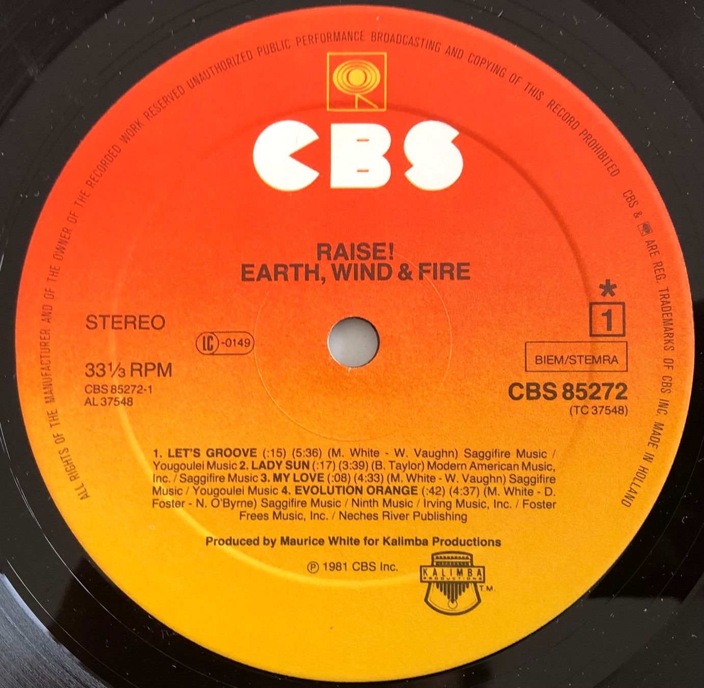 Schallplatten: EARTH, WIND & FIRE - RAISE! – Gebraucht aus Poliez-Pittet von Newtown-Records 3