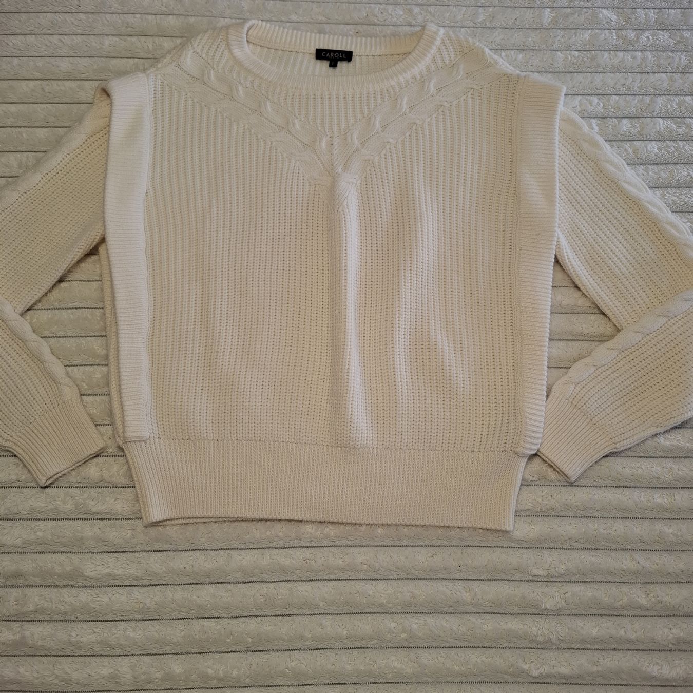 Superbe Pull Caroll Taille L– Blanc cassé / Écru – (Neu (gemäss ...