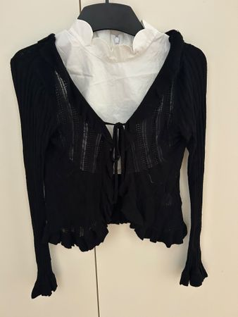 Femininer MISS SHOP Strick-Cardigan Bolero Bindeband, Gr. S