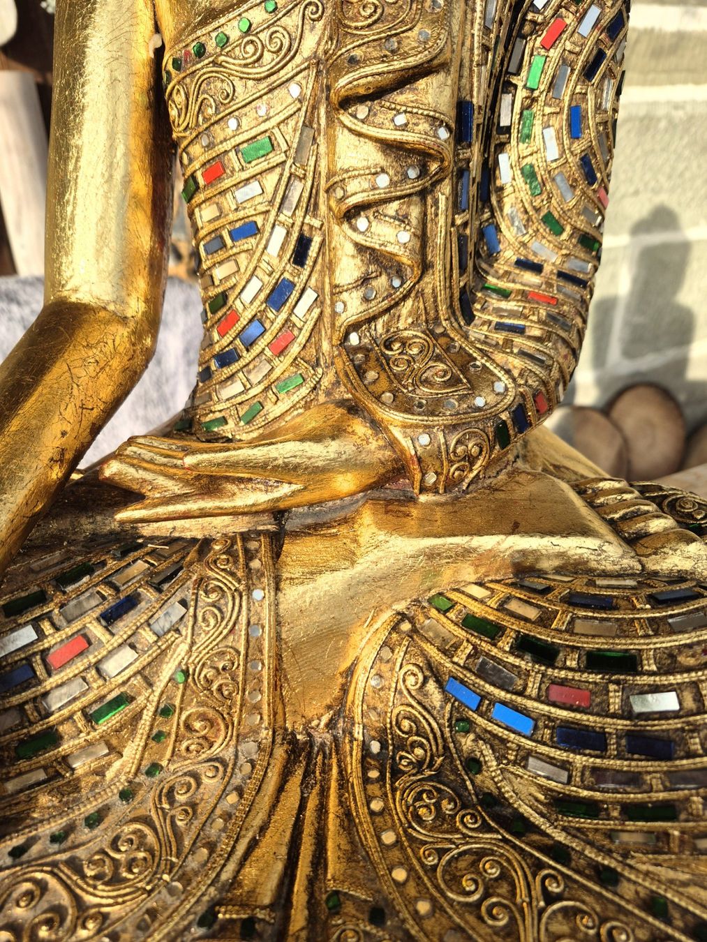 Sculture & Statue: Blattvergoldete Buddha-Statue Unikat – Usato da Schafhausen im Emmental venduto da Herzrose 1