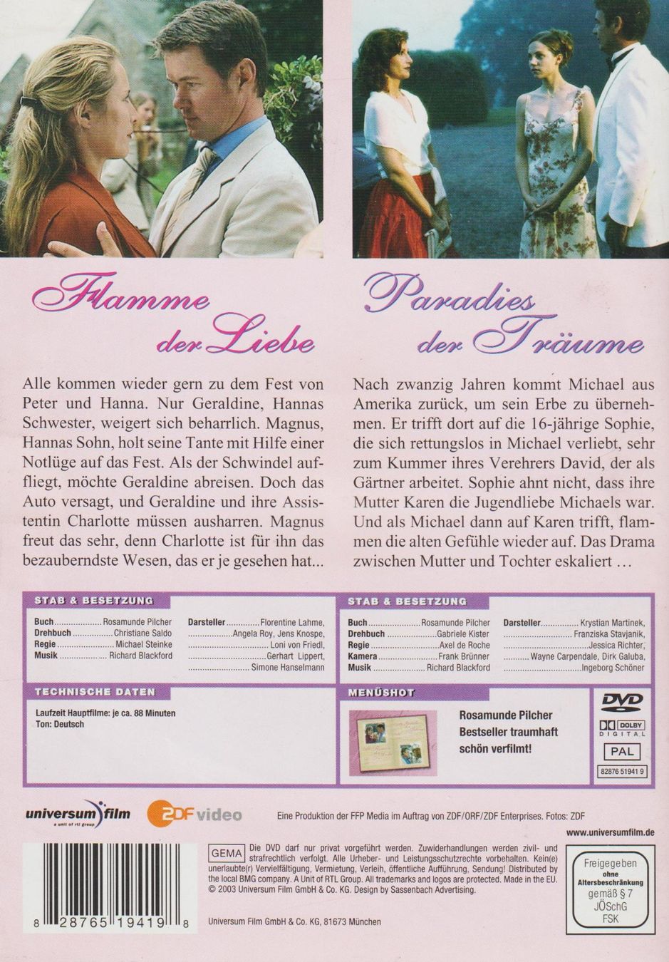 Tutti i DVDs: ROSAMUNDE PILCHER - DVD Set mit 2 Filmen – Usato da Zürich venduto da Vinyl 1