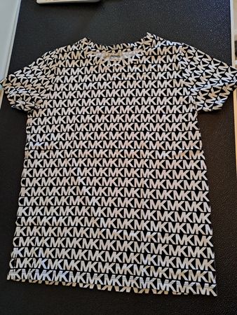 Michael Kors T-Shirt Monogramm Schwarz Weiss Grösse S