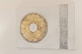 Bild / Leinwandbild, weiss-gold, 150 x 100 cm, Loberon Stil