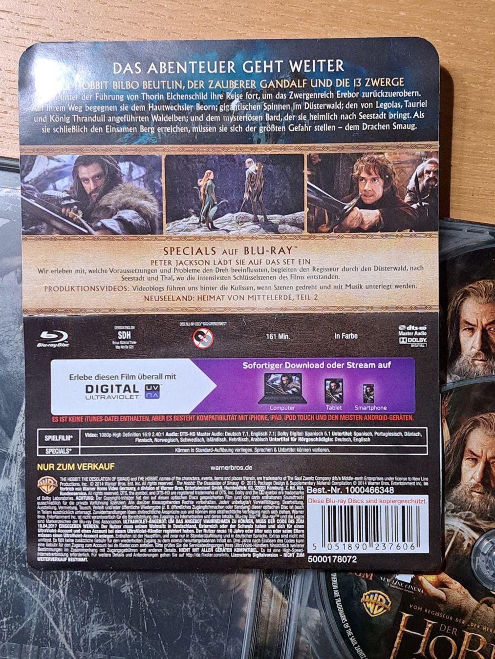Tutti i DVDs: HOBBIT, Smaugs Einöde. Blu-ray 2-Disc STEELBOOK – Nuovo (secondo la descrizione) da Unterseen venduto da Kanica 7