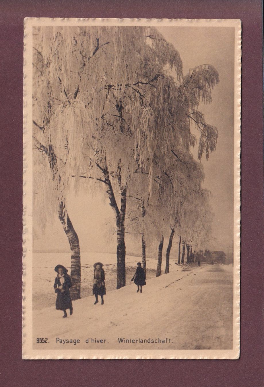 Cartoline postali: Paysage d'HIVER - WINTERLANDSCHAFT – Usato da Pully venduto da nicecards