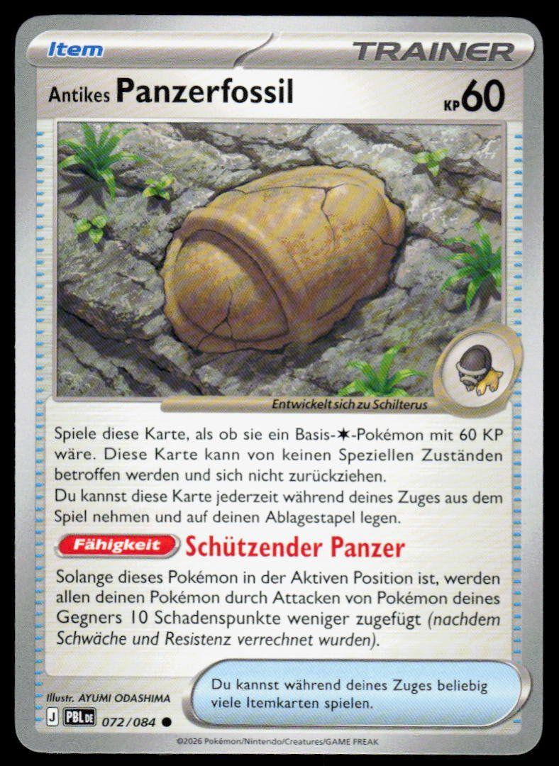 Pokémon Carte collezionabili: Pokemon Antikes Panzerfossil 072/084 – Usato da Herisau venduto da Pokemon2025