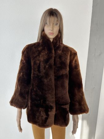 Vintage Shearling Coat Brown Nelson