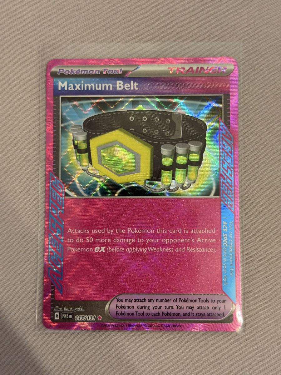 Pokémon Carte collezionabili: Pokémon Maximum Belt 117/131 Prismatic Evolutions – Nuovo (secondo la descrizione) da St. Gallen venduto da Xbylucas