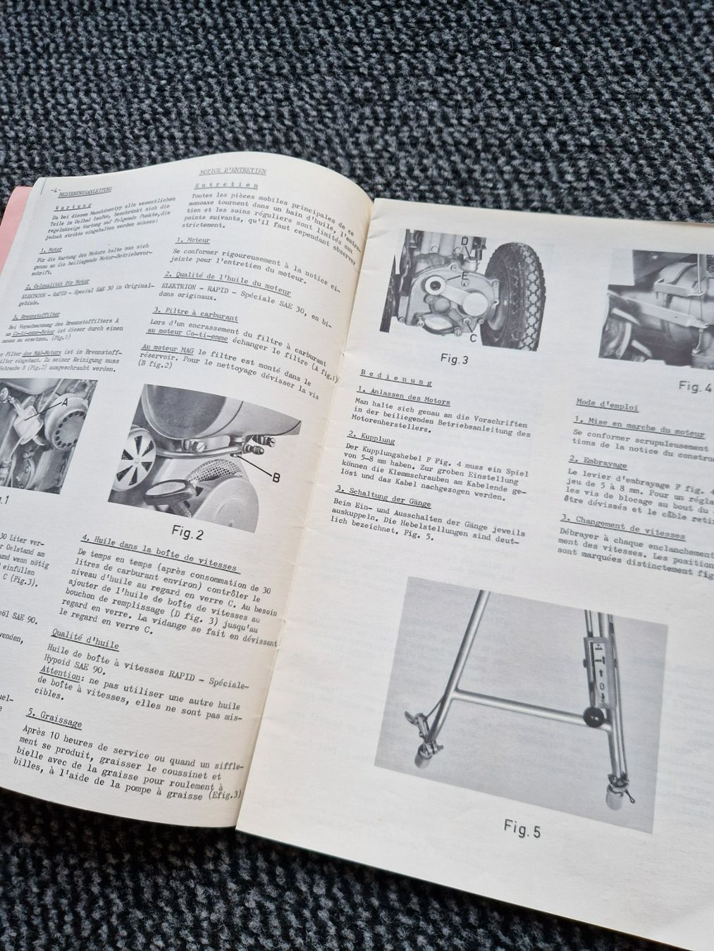 Rapid Trattori: Original Anleitung + ET-Liste Rapid 101 Motormäher – Usato da Dürnten venduto da Bachtel84 3