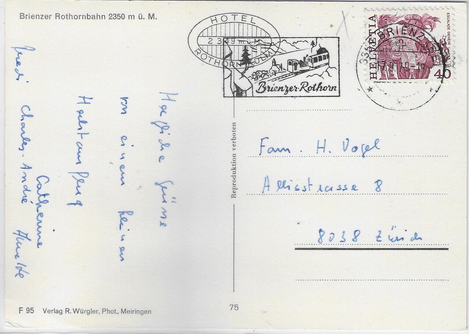 Cartoline postali: Brienz-Rothorn-Bahn – Usato da Ettingen venduto da Kartenplanet 1