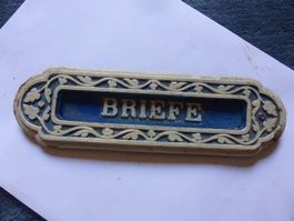 Briefkasten-Einwurf,Metallguss C.F.,Jugendstil-Décor,BRIEFE