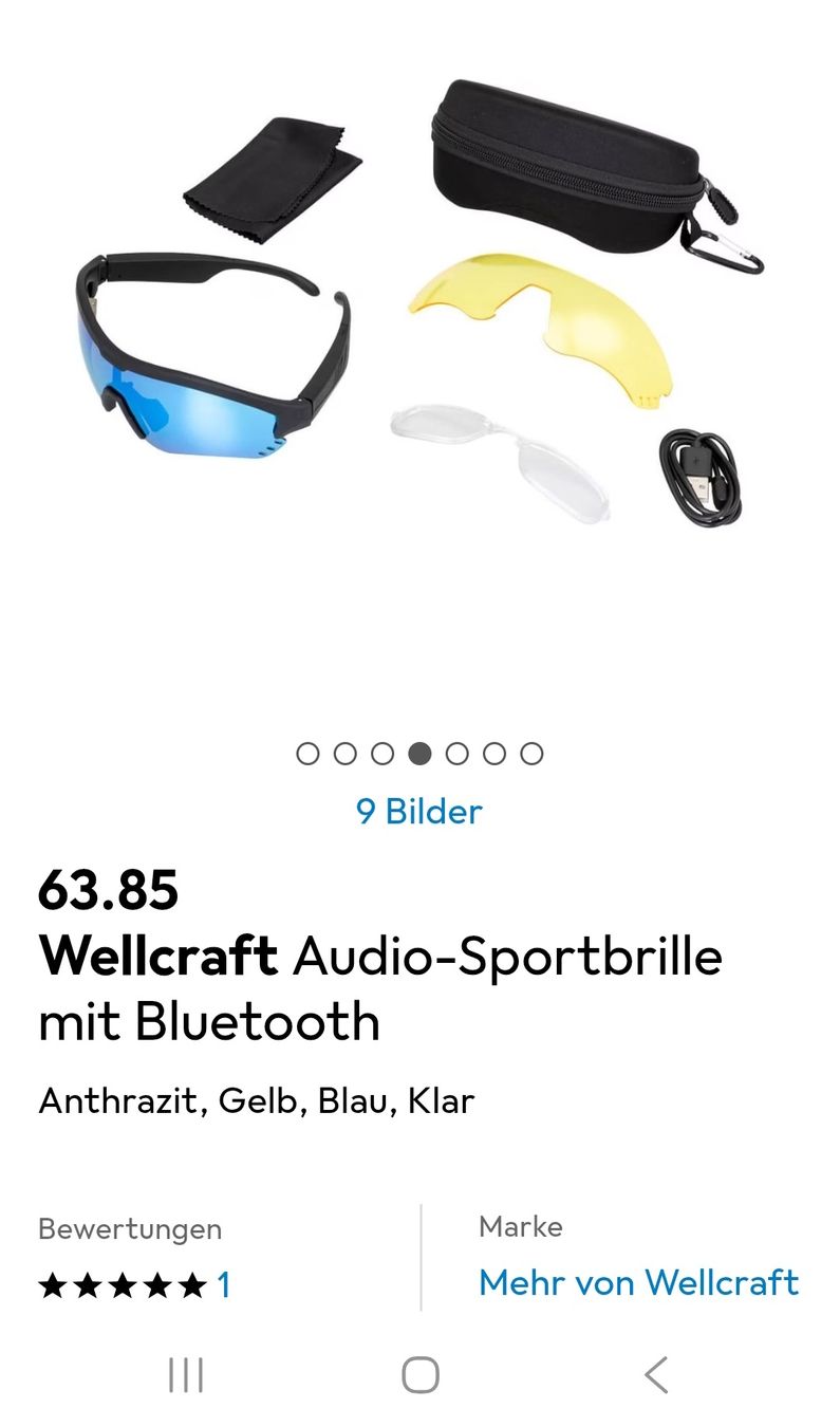 Occhiali & Lenti: Neu Wellcraft Sportbrille mit Bluetooth – Nuovo (secondo la descrizione) da Suhr venduto da lul_87gh 2
