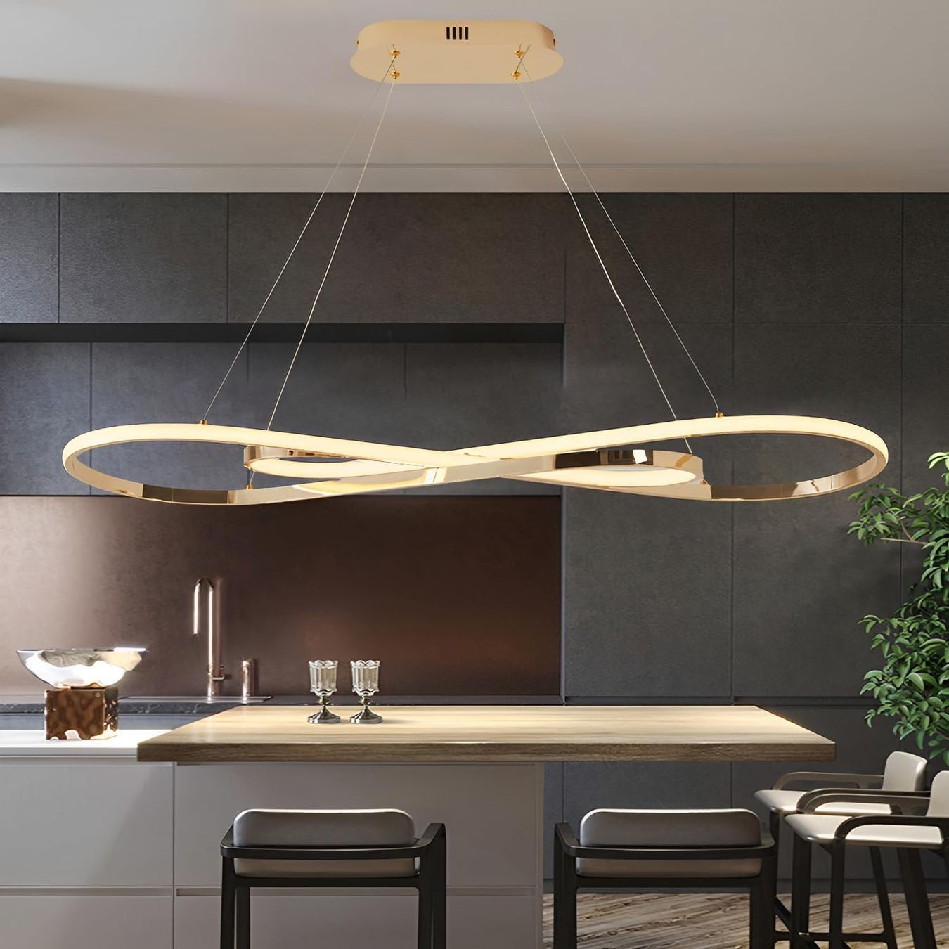 Kronleuchter & Deckenlampen: Pendelleuchte 57W Dimmbare LED Höhenverstellbar Deckenleucht – Neu und originalverpackt aus Herisau von Serenco 6