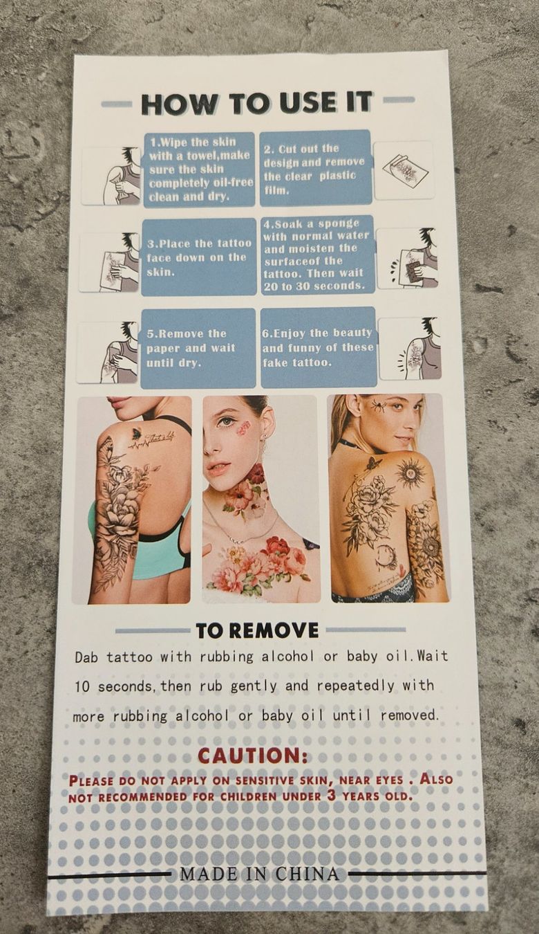 Sticker: Tattoos zum Aufkleben – Nuovo (secondo la descrizione) da Winterthur venduto da Nenya1 2