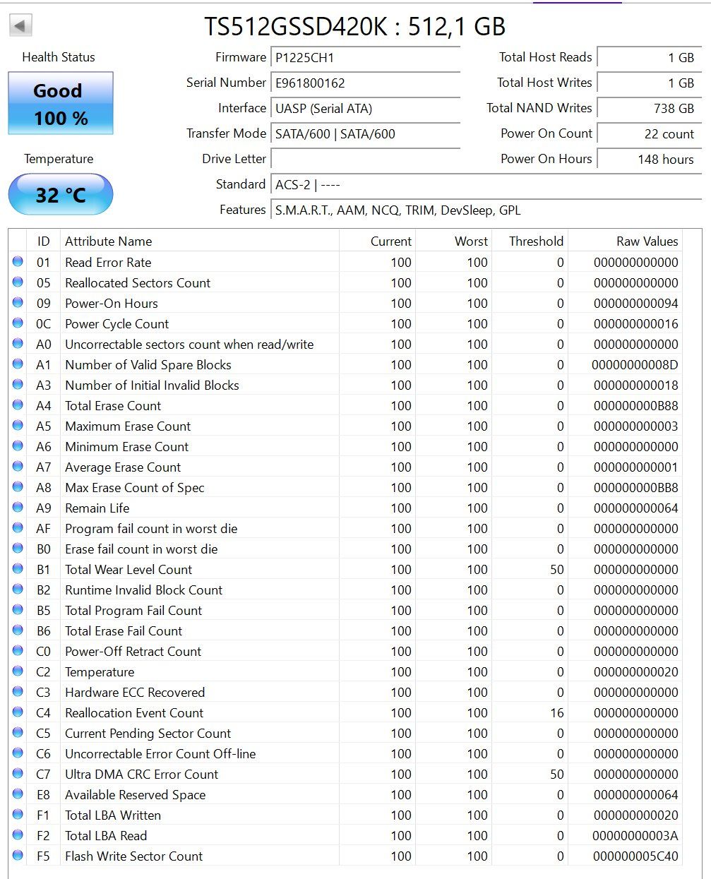 Harddisks: 2x SSD 512GB SATA Transcend – Gebraucht aus Glattpark(Opfikon) von Golghot92 1