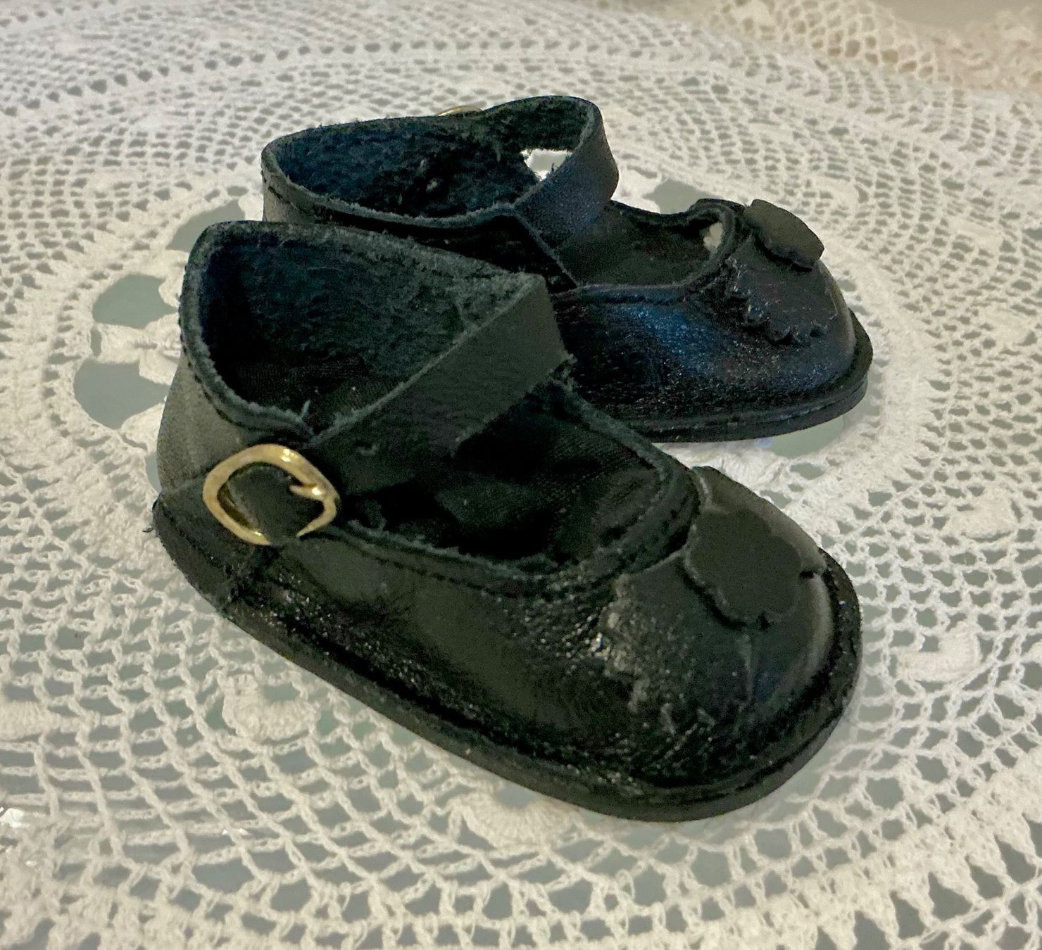 Bambole: ÄLTERE ECHTLEDER PUPPENSCHUHE – Usato da Zell LU venduto da Silvermemory 2