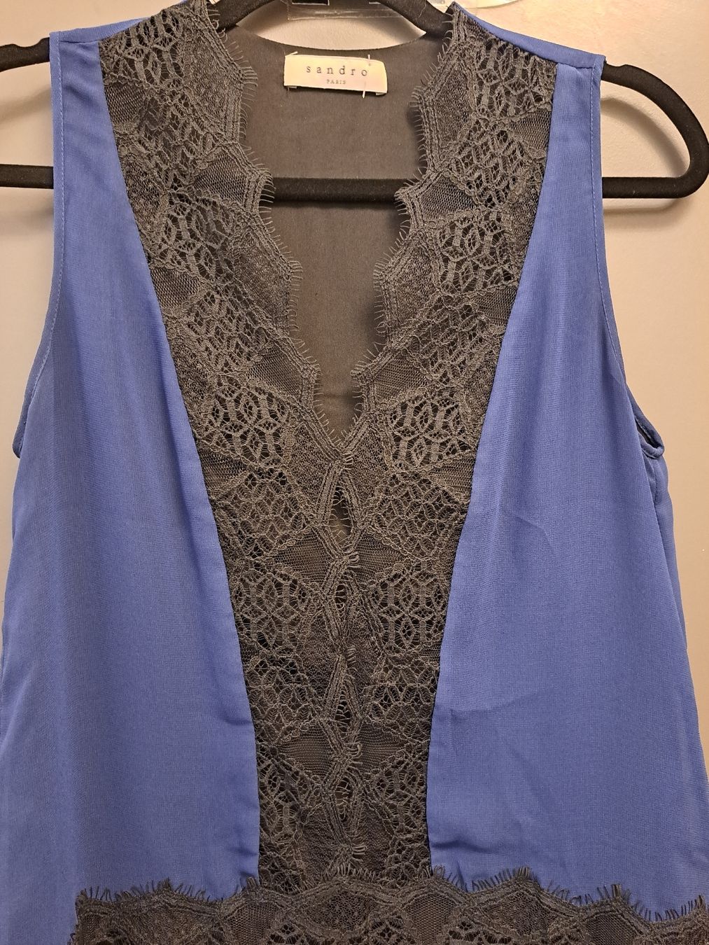 Vestiti: Robe Sandro bleu dentelle élégante été taille 2 – Usato da Chêne-Bourg venduto da mar_p5n7 1