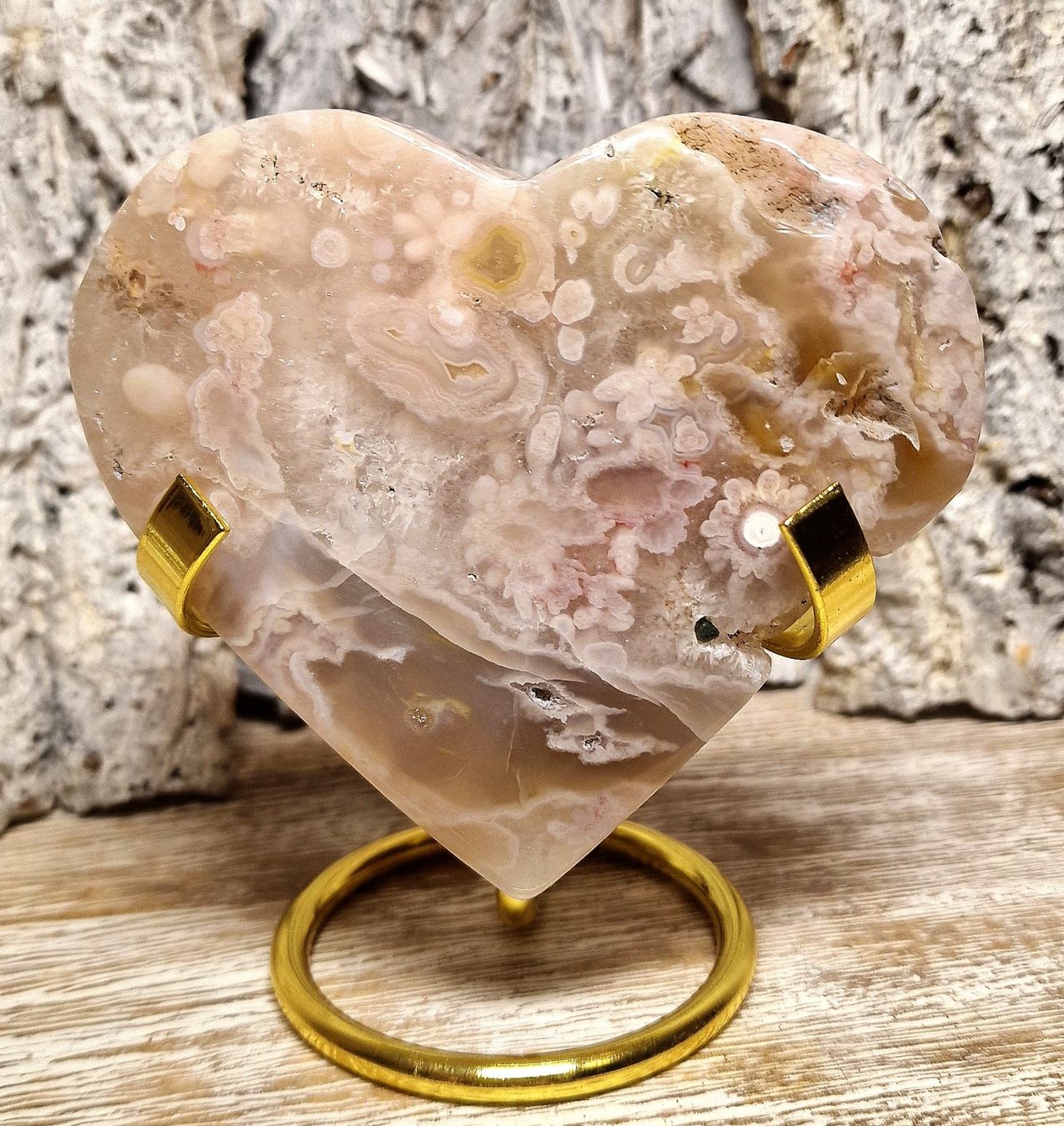 Minerali & Pietre curative: Hübsches Blumenachat Herz 265g – Nuovo (secondo la descrizione) da Matzingen venduto da Shay_Crystalz 2