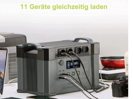 Dispositivi a energia solare: Powerstation 2000W mit Solarpanel – Nuovo e nell'imballaggio originale da Winikon venduto da cabriofan01 1
