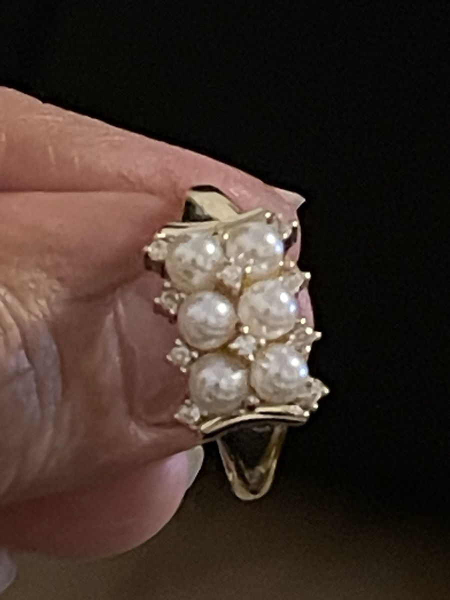 Anelli: Bague vintage avec perles 60 neuve chic – Nuovo (secondo la descrizione) da Kloten venduto da Vermicelles 2