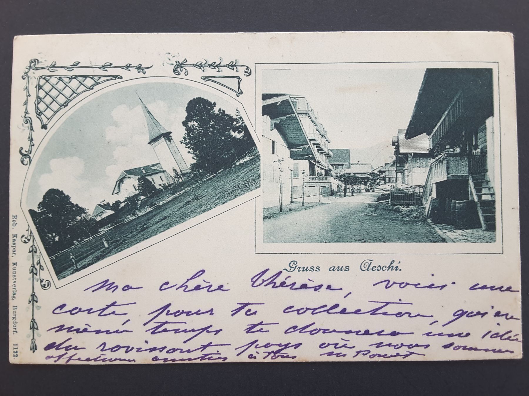 Cartoline postali: AK Aeschi , BE , 1901 – Usato da Reichenburg venduto da Pipo-67