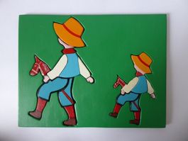 Holzpuzzle, Reitersmänner, 10 Teile