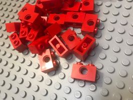 Lego 20x Technik Stein 1x2 (3700) rot