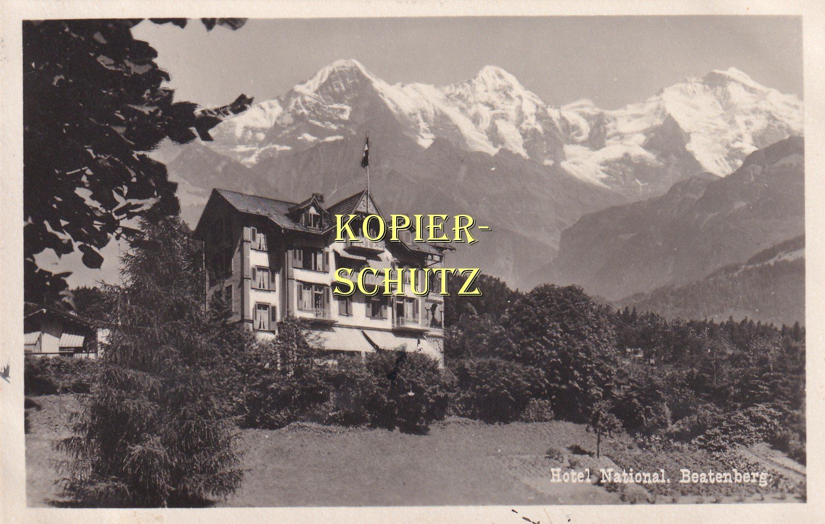 Cartoline postali: Beatenberg - Hotel National – Usato da Hombrechtikon venduto da Rudolf07