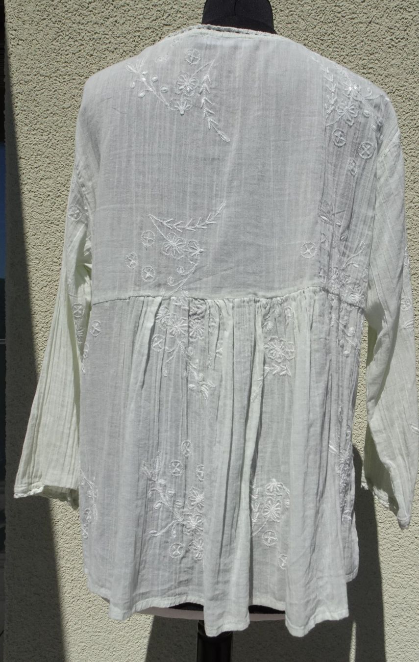 Repeat Camicette: Dtlm Repeat Tunika Bluse hellgrün grün Gr 40 – Usato da Winterthur venduto da blumeblau77 5