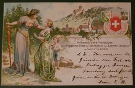 Fest-Postkarte Thurgau, Weinfelden 1898