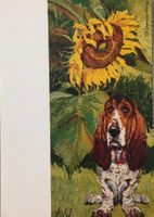 Fritz Hug, Basset, Hund, Sonnenblume