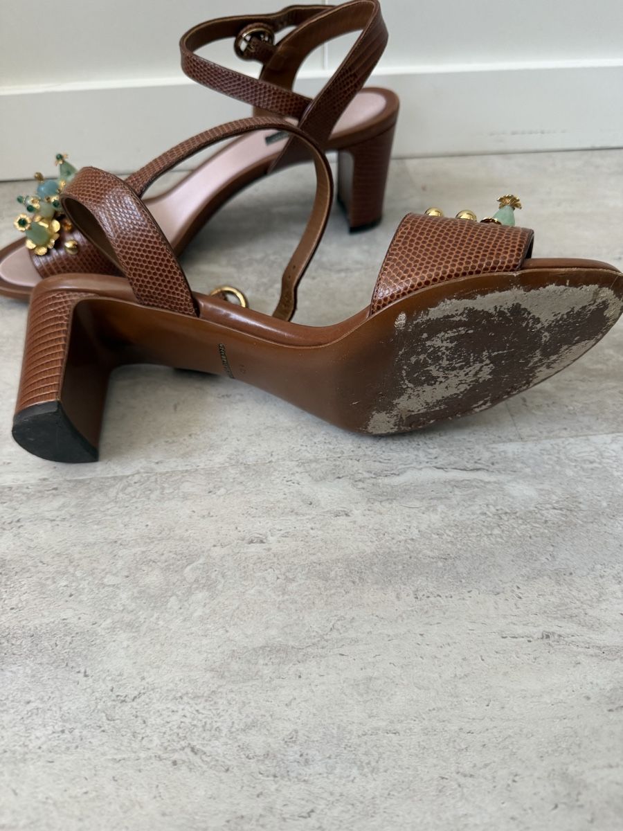Dolce & Gabbana Scarpe da donna: Dolce & Gabbana Sandals Brown Size 40 – Usato da Kirchberg SG venduto da deeann 3