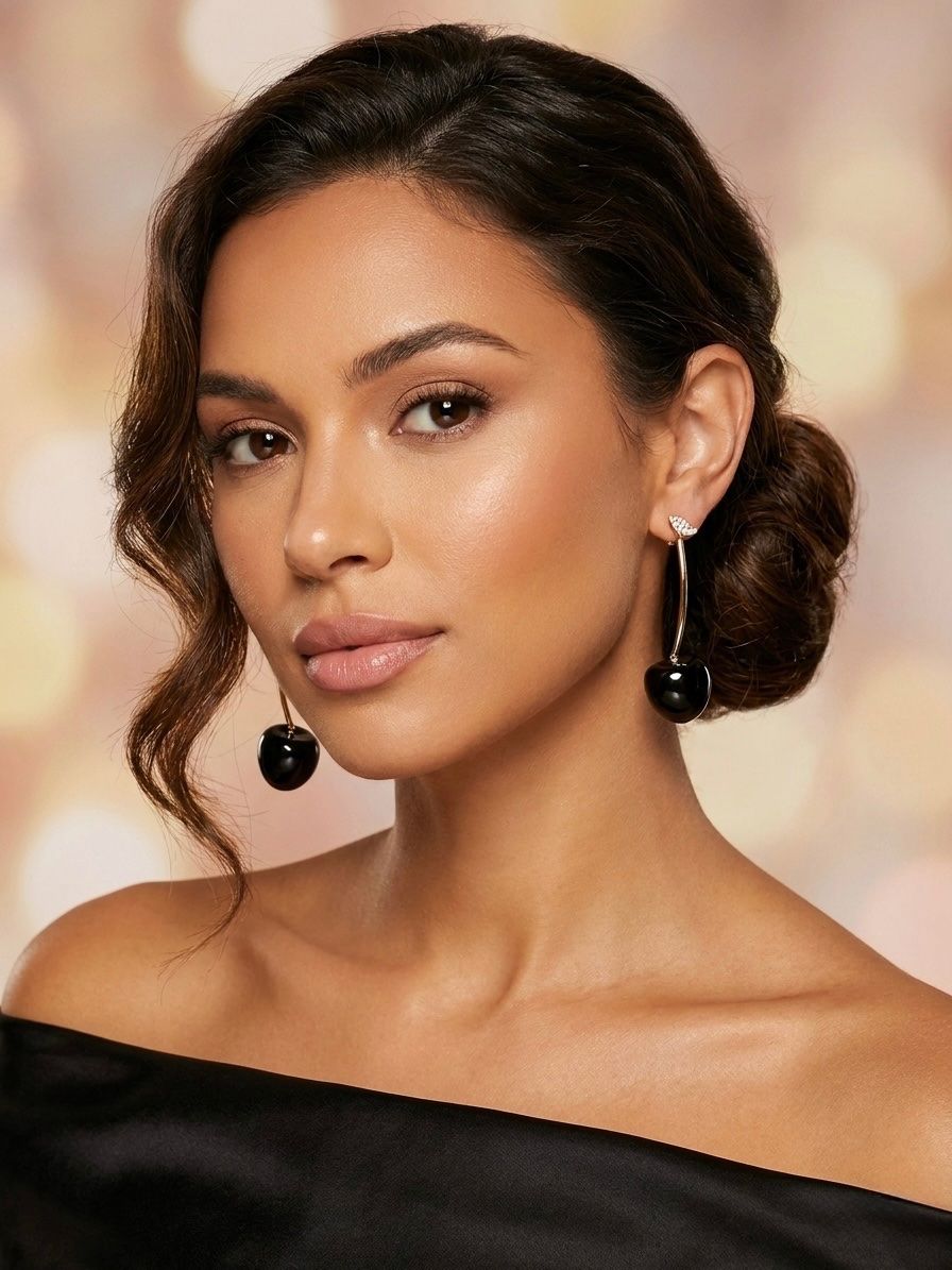 Boucles d'oreille: Boucles d’oreilles Cerises Noires Chic – Neuf avec emballage d'origine à St-Maurice par Sandrinette123 2