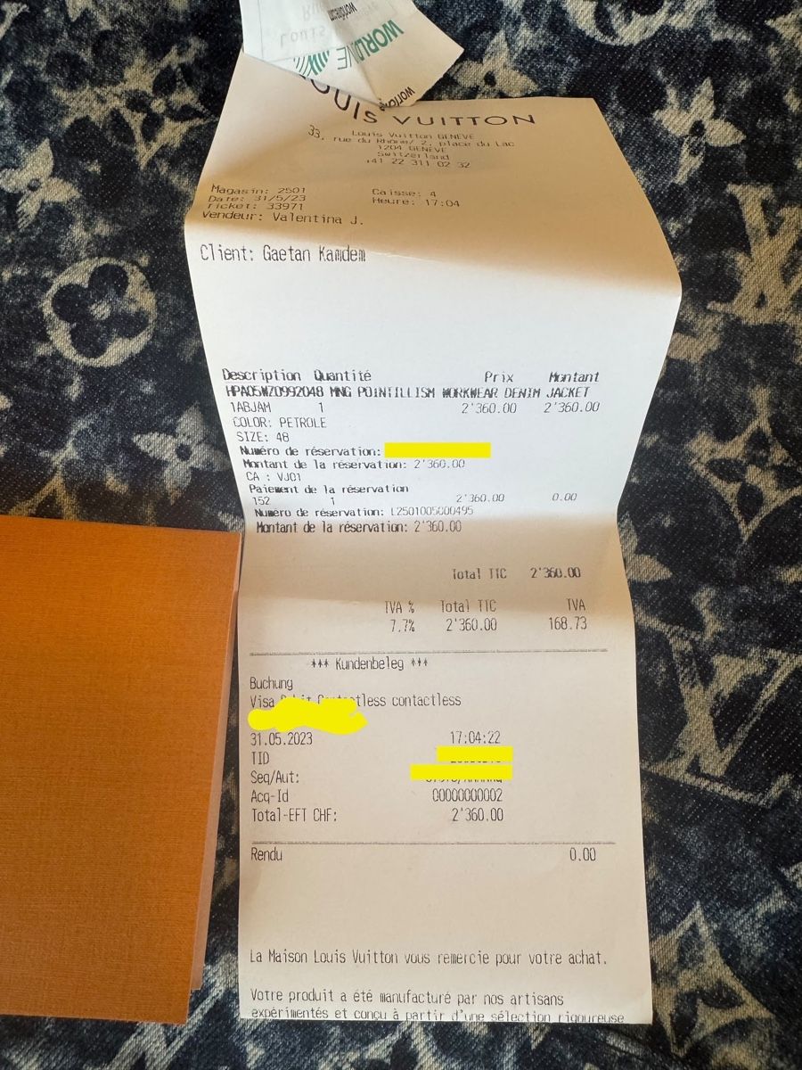 Louis Vuitton Vestes: Louis Vuitton Monogram Denim Jacket – Neuf (Voir description) à Rubigen par RbClank 4